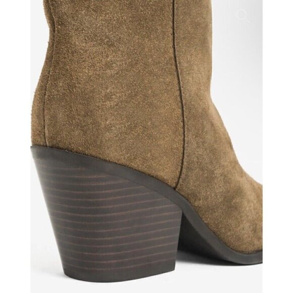 Kenneth Cole‎ Kara Suede Bootie Cocoa Tan Evereve Womens 9.5 Western Boot New - Picture 4 of 5